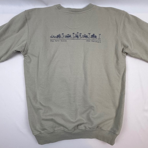 The Seaside Style Womens Medium Sage Green Graphic Crewneck Sweatshirt USA Made - Picture 4 of 9